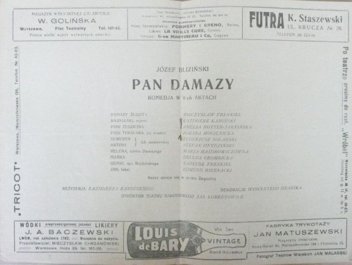 Teatr Narodowy Józef Bliziński „Pan Damazy”